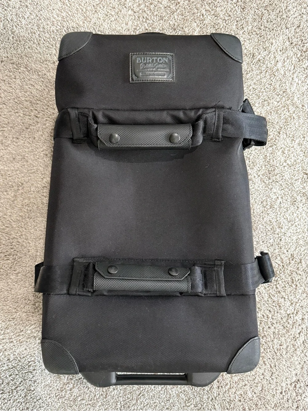 Burton Black Rolling Travel Bag with Dual Top Handles